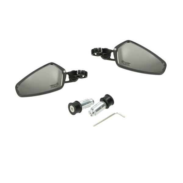 DMP spiegelset ovaal glans zwart 123426