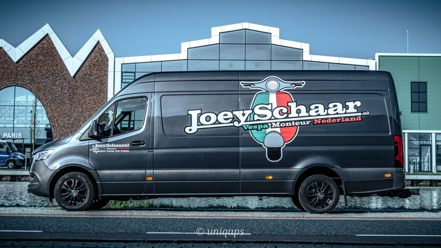 Derbi scooter laten vervoeren door Joey Schaar B.V. scooter transporteur