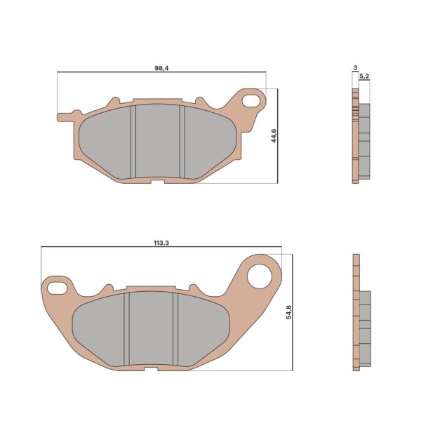 Malossi remblokken voorzijde Yamaha XMax 6218135BS