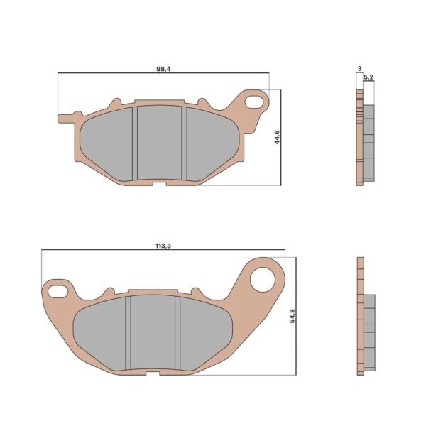 Malossi remblokken voorzijde Yamaha XMax 6218135BS